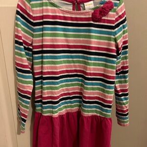 Gymboree Pink and Green Casual Long Sleeve Sweater Dress
